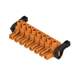 Weidmueller 1164980000 BL/SL 7.62HP Field connection Plug-In Connector with, 8 Positions, 1 Rows, 7.62 mm, 2.5 sq-mm Wire, PBT Housing