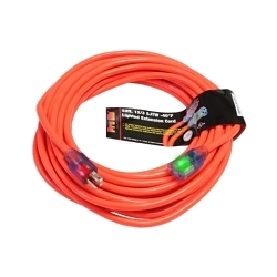 Pro Glo D17442050 Extension Cord, Electrical Ratings: 125 V, 15 A, 1875 W, 50 ft L Cord, (3) Conductors