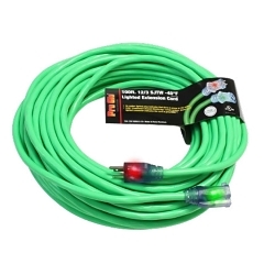 Pro Glo D17444100 Extension Cord, Electrical Ratings: 125 V, 15 A, 1875 W, 100 ft L Cord, (3) Conductors