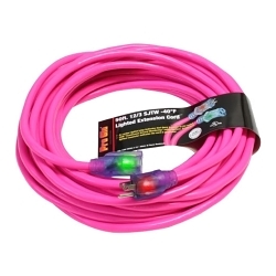 Pro Glo D17445050 Extension Cord, Electrical Ratings: 125 V, 15 A, 1875 W, 50 ft L Cord, (3) Conductors