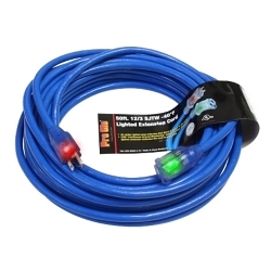 Pro Glo D17446050 Extension Cord, Electrical Ratings: 125 V, 15 A, 1875 W, 50 ft L Cord, (3) Conductors