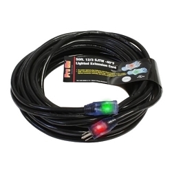 Pro Glo D17448050 Extension Cord, Electrical Ratings: 125 V, 15 A, 1875 W, 50 ft L Cord, (3) Conductors