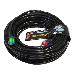 Pro Glo D17448100 Extension Cord, Electrical Ratings: 125 V, 15 A, 1875 W, 100 ft L Cord, (3) Conductors