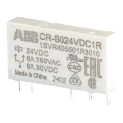 ABB 1SVR405501R3010 CR-S Pluggable Interface Relay, 1CO 1 Form C SPDT Contact, 24 V DC V Coil