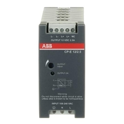 ABB 1SVR427032R1000 CP-E Switch Mode Power Supply, 85 to 264 V AC/90 to 375 V DC Input, 12 VDC Output, 30 W Power Rating, 2.5 A, DIN Rail Mount