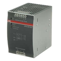 ABB 1SVR427035R0000 CP-E 1-Phase Power Supply, 90 to 132/180 to 264 VAC/210 to 375 VDC Input, 24 VDC Output, 240 W Power Rating, 10 A, DIN Rail Mount