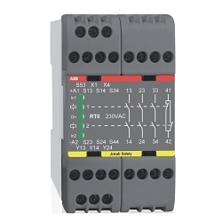ABB 2TLA010026R0000 RT6 Safety Relay, 3NO-1NC 3 Form A/1 Form B Contact, 24 VDC V Coil