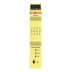 ABB Jokab Safety® 2TLA010050R0000 Sentry 1-Function Safety Relay, 50 mA, 3NO-1NC 3 Form A/1 Form B Contact, 265 VAC, 350 VDC V Coil