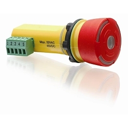 ABB 2TLA030054R0100 Blank Non-Illuminated Emergency Stop, 32 mm L x 32 mm W x 32 mm H, 2NC Contact