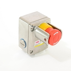 ABB 2TLA050220R1422 EStrong Heavy Duty Non-Illuminated Twist to Reset Emergency Stop Pushbutton With NPT Connector, 240 VAC, 3 A, 2NO-2NC, 1 Operator