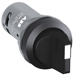 ABB C2SS2-10B-10 Compact Non-Illuminated Selector Switch, 0.03 m H x 0.03 m W x 0.072 m D, 1NO Contact, Black