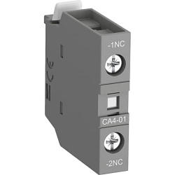 ABB CA4-01 CA Series 1-Pole Auxiliary Contact Block, 690/250 VDC, 0.1/2 A, 1NC Contacts