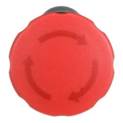 ABB CE4T-10R-11 CE4T Compact Non-Illuminated Pushbutton, 0.03 mm H x 0.04 mm W x 0.073 mm D, 1NO-1NC Contact, Push-Lock Twist-Release Operator, Red/Black