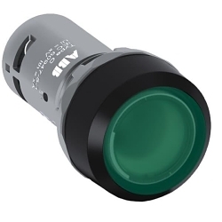 ABB CP1-11G-10 Compact Illuminated Pushbutton, 22 mm, 1NO Contact, Green