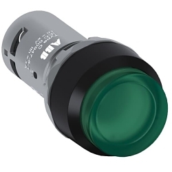 ABB CP3-11G-10 Compact Blank Extended Illuminated Push Button, 0.03 m W x 0.055 m D x 0.03 m H, 1NO Contact, Push Button Operator, Green