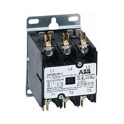 ABB DP30C3P-C Non-Reversing Definite Purpose Contactor, 277 VAC V Coil, 30 A, 3NO SPDT Contact, 3 Poles