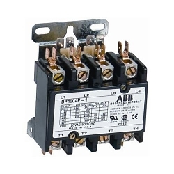 ABB DP40C4P-1 Definite Purpose Contactor, 120 V AC V Coil, 40 A, 4NO Contact, 4 Poles
