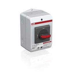 ABB EOT16U3P3-S EOT Non-Fused Enclosed Disconnect Switch, 600 VAC, 16 A, 5 hp at 220 to 240 VAC, 10 hp at 480 VAC, 10 hp at 600 VAC, 3 Poles