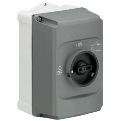 ABB IB132-G Lockable Enclosure, For Use With MS116, 132 Manual Motor Controller, Plastic, Gray/Black