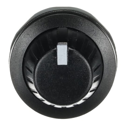 ABB KT-100B Potentiometer Knob, For Use With 6 to 6.35 mm Dia Shaft, Black Plastic Bezel