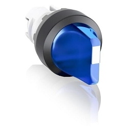 ABB M2SS2-11L Modular Illuminated Selector Switch, 0.03 m H x 0.048 m W x 0.05 m D, Selector Switch Operator, 2 Positions, Blue