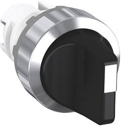ABB M3SS2-30B M3SS Modular Non-Illuminated Selector Switch, 0.05 mm L x 0.048 mm W x 0.03 mm H, Spring Return/Short Handle Operator, 3 Positions, Black