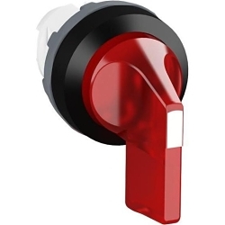 ABB M2SS5-11R Illuminated Modular Rotary Selector Switch Operator, 30 mm, Long Handle Operator, 2 Positions, Black/Red