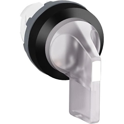 ABB M3SS4-11C Modular Illuminated Selector Switch, 0.03 m H x 0.048 m W x 0.05 m D, Selector Switch Operator, 3 Positions, Clear