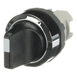 ABB M3SS1-30B Non-Illuminated Selector Switch, 0.03 mm H x 0.048 mm W x 0.05 mm D, Short Handle Operator, Black