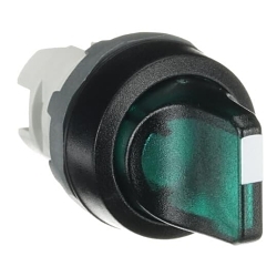ABB M3SS2-11G Modular Illuminated Selector Switch, 0.03 m H x 0.048 m W x 0.05 m D, Selector Switch Operator, 3 Positions, Green