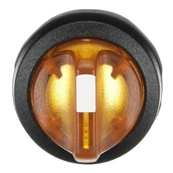 ABB M2SS2-11Y M2SS Illuminated Modular Rotary Selector Switch Operator, 30 mm, Knob/Short Handle Operator, 2 Positions, Black/Yellow