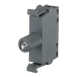 ABB MLBL-07W Modular Illuminated Lamp Block, 30 mm, Integrated LED Lamp, 230 VAC, White