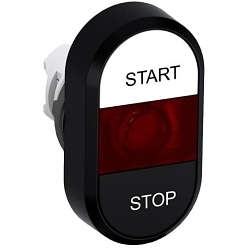 ABB MPD8-11G Illuminated Modular Double Pushbutton Operator, 30 mm, Flush Operator, Green