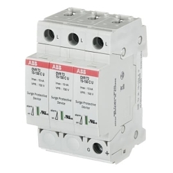 ABB System pro M compact® OVRT23L15320PU OVR Type 2 Surge Protective Device, 320/640 V, 50/60 Hz, 3 Poles, 200 kA SCCR, 3 Phase