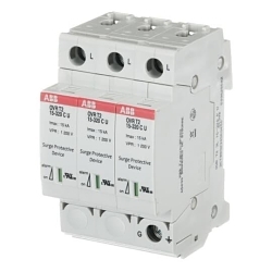 ABB System pro M compact® OVRT23L40320PTSU OVR Type 2 Surge Protective Device, 320/640 V, 50/60 Hz, 3 Poles, 200 kA SCCR, 3 Phase
