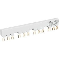ABB PS1-4-1-65 Busbar With (1) Auxiliary Contact, For Use With MS116/MS132/MO132 Manual Motor Protector, 4-Position, Fork Connection, 3-Phase, 690 V AC/250 V DC, 65 A