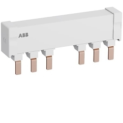 ABB PS2-2-2-125 3-Phase Busbar, 22 mm L Bar x 131 mm W, (6) Holes, 690 VAC