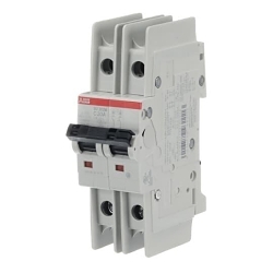 ABB SU202M-C20 SU200M High Performance Miniature Circuit Breaker, 277/480 VAC, 96 VDC, 20 A, 10 kA Interrupt, 2 Poles, Thermal Magnetic Trip