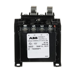 ABB T4045SF1 T Series Control Transformer With 13/32 x 1-1/2 in Secondary Fuse Clip, 208/230/460 V AC Primary, 24/115 VAC Secondary, 45 VA Power Rating, 50/60 Hz, 1 Phase