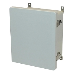 Allied Moulded AM1648L AM Series JIC Size Enclosure Assembly, 14.4 in W x 8 in D x 16.27 in H, NEMA 1/2/3/3R/4/4X/12/13/IP66, Fiber Reinforced Polyester