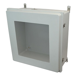 Allied Moulded AM24248RTW Control Series JIC Size Enclosure Assembly, 24 in W x 8 in D x 24 in H, NEMA 1/2/3/3R/4/4X/12/13/IP66, Fiber Reinforced Polyester