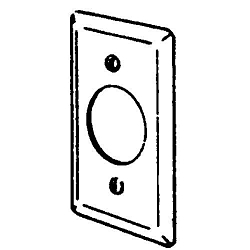 Appleton® ETP™ 2538 Handy Box Cover, 4 in L x 2-1/8 in W, Single Receptacle Cover, Steel