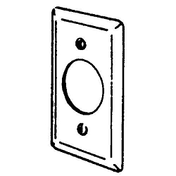 Appleton® ETP™ 2539 Handy Box Cover, 4 in L x 2-1/8 in W, Single Receptacle Cover, Steel