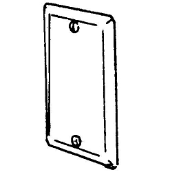 Appleton® ETP™ 2540 Handy Box Cover, 4 in L x 2-1/8 in W, Blank Cover, Steel