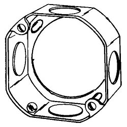 Appleton® 3OE-1/2 Octagon Box Extension Ring, 9 in L x 10 in W x 1/2 in D, Steel