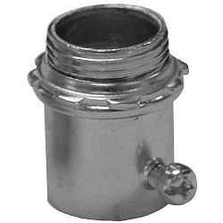 Appleton® ETP™ 4050S 4000S Non-Insulated Straight Set Screw Connector, 1/2 in Trade, For Use With EMT Conduit, Steel, Zinc Electroplated
