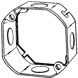 Appleton® ETP™ 4OE-1/2 Octagon Box Extension Ring With Knockouts, 1-1/2 in D, Steel