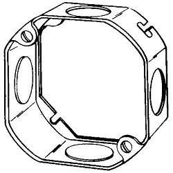Appleton® ETP™ 4OE-3/4 Octagon Box Extension Ring With Knockouts, 1-1/2 in D, Steel