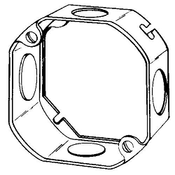 Appleton® ETP™ 4OE-SPL Octagon Box Extension Ring With Knockouts, 1-1/2 in D, Steel