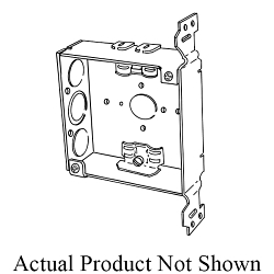 O-Z/Gedney 4SRVB-EK-PL Welded Switch Box, Steel, 21 cu-in Capacity, (8) Knockouts, 4 in H x 4 in W x 1-1/2 in D